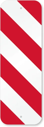 SmartSign - K-2565-L-HI-08x24-OM Cartel "Delineador Reflectante" | 08" x 24" Aluminio reflectante de alta intensidad 3M