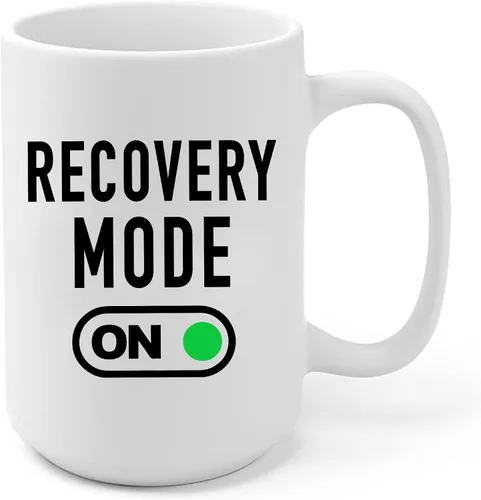 Miniatura 10 de Taza de café Recovery Mode On Get Well de regalo para pacientes, regalos inspiradores motivacionales para familiares y amigos, vaso de cerámica Negro