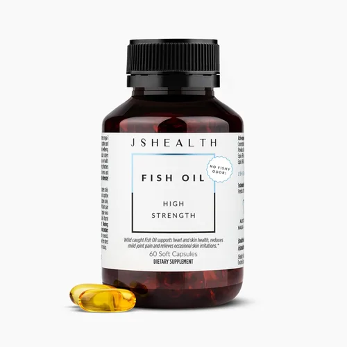 JSHealth Aceite de pescado de alta resistencia. 900 mg de omega-3 por cápsula con 540 mg de EPA y 360 mg de DHA. Atrapado en la naturaleza,