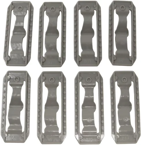Miniatura 2 de Conectores de riel de repuesto para Hot Wheels - Paquete de 8 conectores grises Hot Wheels - Funciona con juegos de constructores de rieles