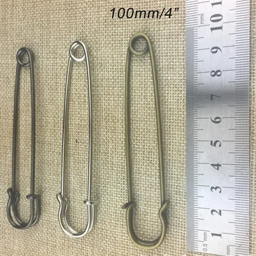 Miniatura 5 de IRIIRIO 36 pasadores de seguridad extra grandes de 4 pulgadas/3.937 in, pasadores de acero de bloqueo de resorte para mantas, manualidades, faldas