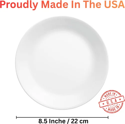 Miniatura 3 de Corelle Livingware - Placa de postre, 8-1/2 pulgadas, color blanco, juego de 6