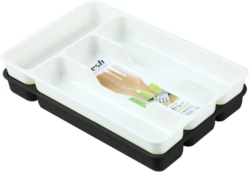 Miniatura 4 de Bandeja organizadora para cubiertos, cubiertos y utensilios de cocina, divisores de cajón para tenedor, cuchara, organizador de vajilla de oficina