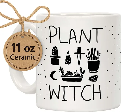 Miniatura 87 de LookHUMAN Taza de Café de Halloween – Halloween Is Meowgical Tazas, Taza de Café Espeluznante Idea de Regalos de Taza, 15 Onzas 10-Blanco