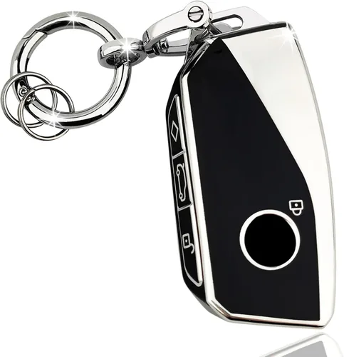 Funda para llavero OLLEN con anillo, compatible con BMW 2023 2024 2025~arriba Nueva Serie 5/7 740i 760i X1 X2 X3 X5 X6 X7 XM IX IX3 I5 I7, etc.,