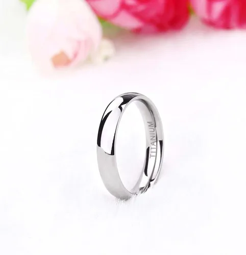 Miniatura 2 de TIGRADE - Anillo de titanio de cúpula plana altamente pulido, anillo de matrimonio de ajuste cómodo, 564, 535, 1564, 516 y 2564 de pulgada