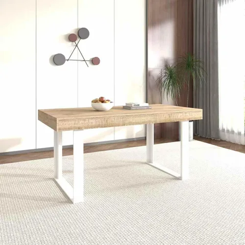 Miniatura 20 de Mesa de comedor extensible de 62.99 a 78.7 pulgadas para 6, 8 y 10, moderna mesa expandible de cocina de madera de granja, mesas de conferencias