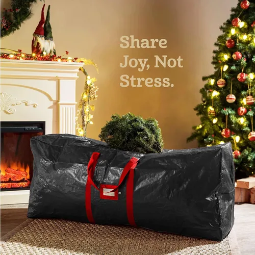 Miniatura 2 de Bolsa de almacenamiento para árbol de Navidad Zober - Se adapta a árboles artificiales de 7.5 pies - Bolsa de árbol de Navidad de plástico