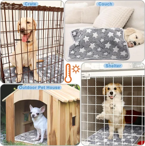 Miniatura 5 de 2 Pcs Almohadillas Grandes Autocalentables para Gatos Alfombra Autocalentable para Gatos Cama Jaula para Perros Mantas para Mascotas Alfombra