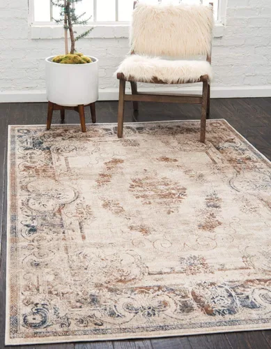Miniatura 15 de Unique Loom Chateau Collection - Alfombra victoriana, texturizada, envejecida, vintage, tradicional, 3 x 13 pies, beige/marrón claro