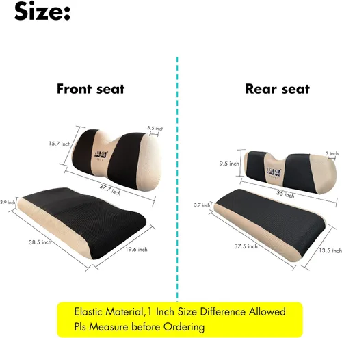 Miniatura 5 de 10L0L Juego de fundas de asiento delantero y trasero para carrito de golf para Club Car DS/Precedent/Onward/Tempo y Yamaha G29/Drive 2, elegantes