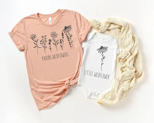 Miniatura 2 de Raising Wildflowers Shirt, Little Wildflower Shirt,Matching Mommy And Me Shirt,Mothers Day Shirt,New Mom Tshirt,Mom And Baby Shirt