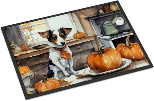 Miniatura 112 de Caroline's Treasures DAC1720MAT Affenpinscher - Tapete de otoño para cocina, con calabazas, 18 x 27 pulgadas, tapete para puerta delantera