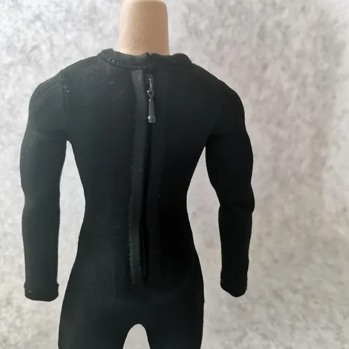 Miniatura 8 de Ropa de figura masculina a escala 1/6, overol de manga larga, overol de tela para figura de acción de 12 pulgadas, ropa de muñeca (negro)