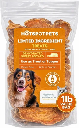 Miniatura 16 de Hotspot Pets Golosinas para perros de pulmón de cordero deshidratadas de un solo ingrediente, bolsa grande de 1 libra, totalmente natural, fabricada