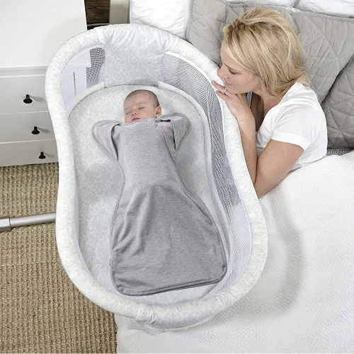 Miniatura 6 de Mantas para envolver de 3 vías con brazos levantados, saco de dormir con las manos arriba, saco de dormir fácil de cambiar pañales para bebés, niños