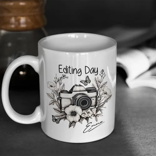 Miniatura 5 de Taza de café personalizada con nombre, taza de regalo personalizada para amantes de la fotografía, amigos, familia, taza de té blanca de 11 o 15