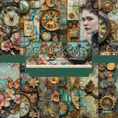 Miniatura 21 de YASMEN Papel de álbum de recortes de doble cara de 12 x 12 pulgadas, suministros bohemios para álbumes de recortes, papel de manualidades