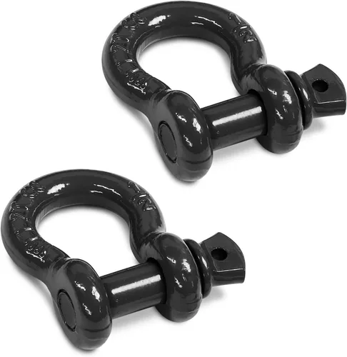 Grillete de anillo en D de 1/2 pulgada con pasador de tornillo de 5/8 pulgadas, límite de carga de trabajo 2T (WLL) / 12T (26,455 libras) de