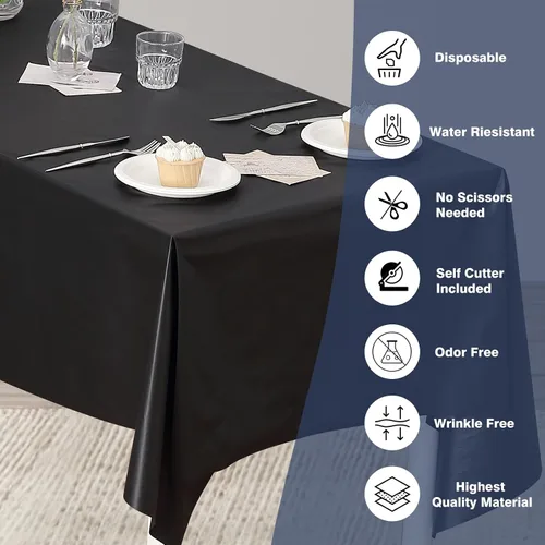 Miniatura 202 de Rollo de plástico para cubierta de mesa color verde manzana, 40 pulgadas x 100 pies, rollo de plástico resistente para cubierta de mesa de banquetes