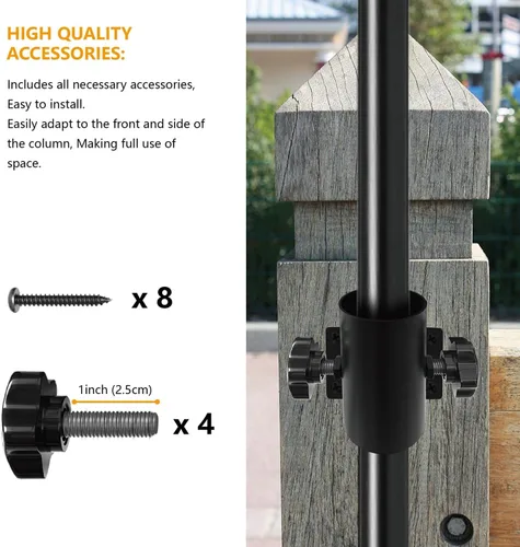 Miniatura 6 de Soporte de acero inoxidable para sombrilla de patio, resistente (se adapta a sombrillas de hasta 2 pulgadas), base de sombrilla de patio, se puede