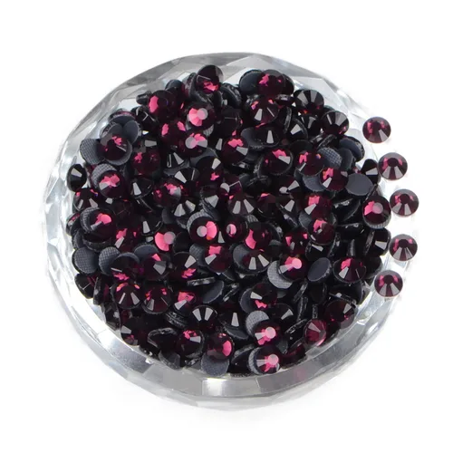Miniatura 48 de LPBeads 10000 unidades de diamantes termoadhesivos SS6 amatista con parte trasera plana, gemas de diamantes de imitación de cristal redondas