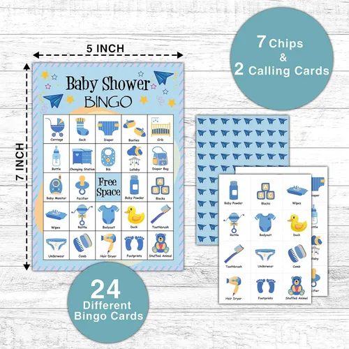 Miniatura 2 de Tarjetas de juego de bingo para baby shower, juego de bingo para 24 jugadores, actividades en interiores y exteriores, fiesta de baby shower