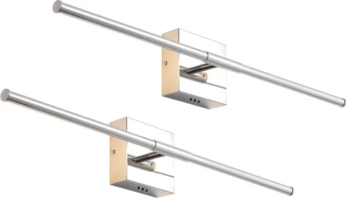 Miniatura 13 de JONATHAN Y Aplique de pared LED integrado de latón dorado de 28 pulgadas, luz de tocador de metal para espejo de baño, dormitorio, pasillo, elegante
