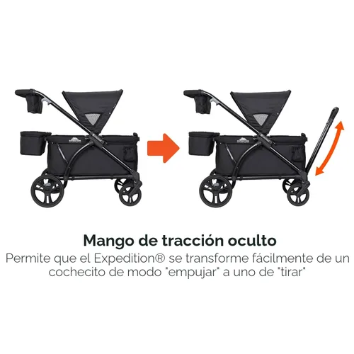 Miniatura 3 de Baby Trend Expedition Cochecito Vagón 2 en 1 Plus, Ultra Black Ultra negro