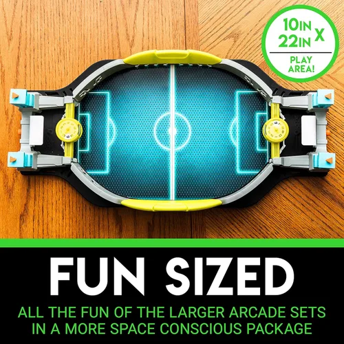 Miniatura 2 de Franklin Sports Mini juego de tiro de fútbol de mesa - Juego de mesa de fútbol estilo arcade para todas las edades- Marcador LED electrónico