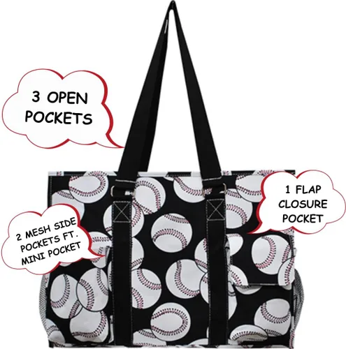 Miniatura 2 de NGIL Bolsa de mano con cremallera y bolsillos exteriores para mujeres trabajadoras, profesores, enfermeras y madres, diseño en Estados Unidos