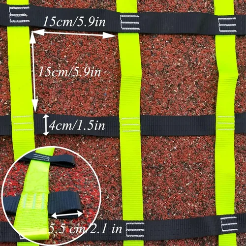 Miniatura 2 de Red de escalada para adultos, red de carga, para ejercicio en interiores y exteriores, red de campo de ninja, columpio, jungla, gimnasio, correa