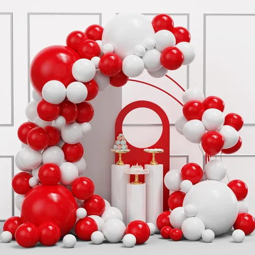 Miniatura 13 de Kit de arco de guirnalda de globos de color dorado y negro, 134 globos metálicos dorados y negros con diferentes tamaños para graduación