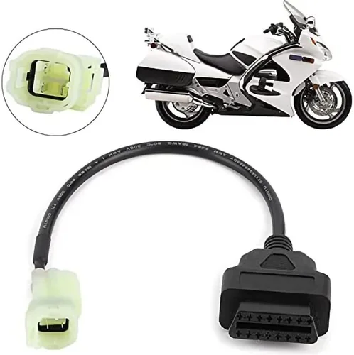 Miniatura 2 de Motocicletas OBD2 a 4 Pin Adaptador de diagnóstico Cable de detección de fallas de motocicleta Piezas para Honda Moto