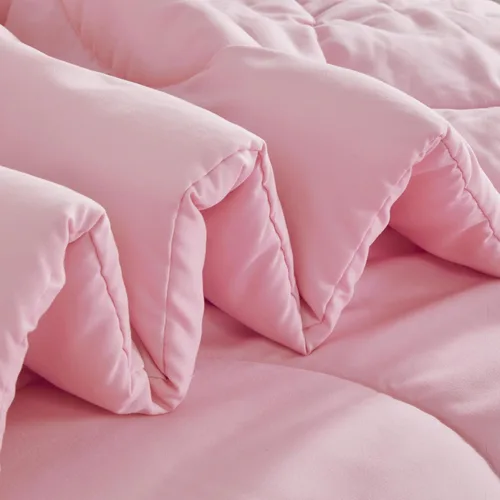 Miniatura 4 de Juego de ropa de cama SLEEP ZONE para niños, tamaño individual, rosado - Juego súper lindo y suave de 5 piezas para niñas, con edredón, sábana