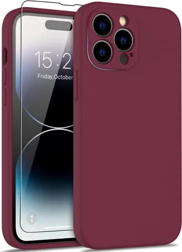 Miniatura 18 de DEENAKIN Funda compatible con iPhone 14 Plus con protector de pantalla, funda mejorada para cámara, goma de gel de silicona suave probada contra