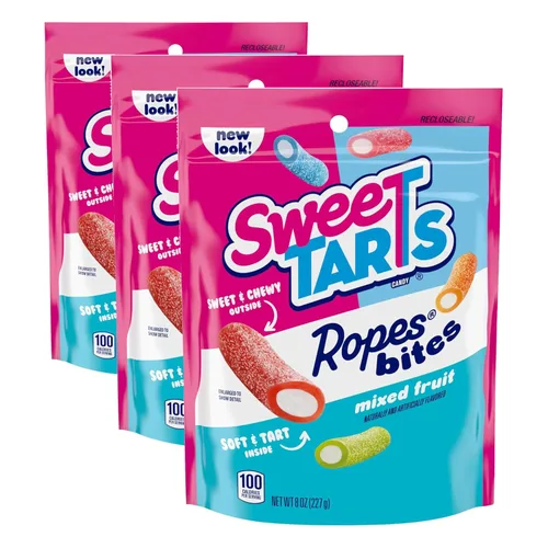 Miniatura 17 de SweeTARTS Caramelos Chewy Fusions, mezcla de ponche de frutas, dulce y agrio, 9 onzas