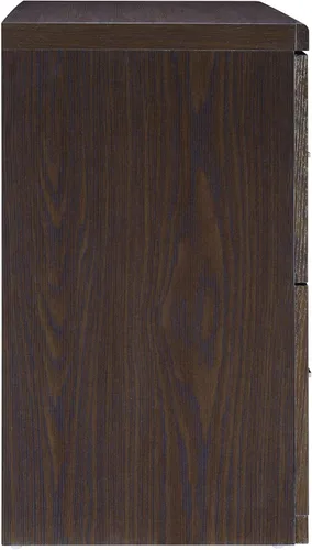 Miniatura 7 de OSP Home Furnishings Alpine Archivador de 2 cajones con cajón superior de bloqueo y sistema de fijación de bloqueo, lateral, color espresso