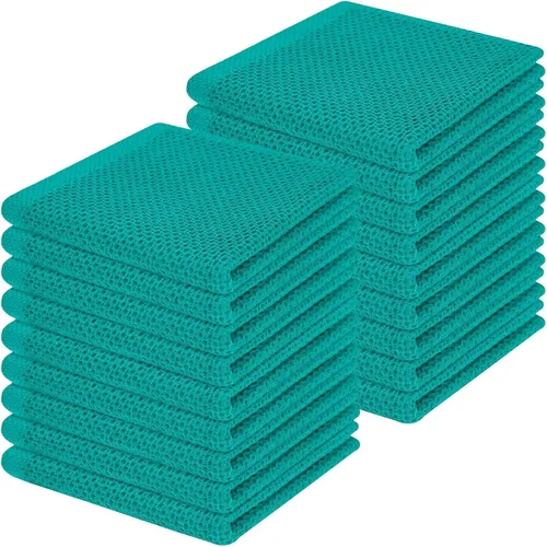 Miniatura 134 de Homaxy Paños de cocina de 100% algodón con tejido de gofre, ultra suaves, absorbentes, de secado rápido, 12 x 12 pulgadas, paquete de 6, amarillo