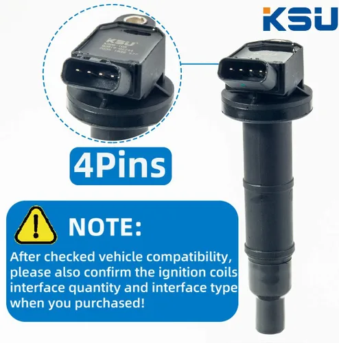 Miniatura 4 de KSU Paquete de bobina de encendido 2.4L compatible con Toyota Camry Highlander RAV4 TC, UF333, 90919-02244, 6731307 (paquete de 4)