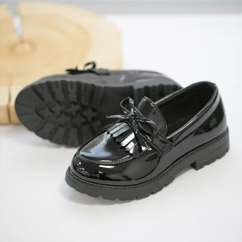 Miniatura 4 de KIDSUN Zapatos de vestir para niño y niña con cordones cómodos Oxford uniformes escolares mocasines planos bebéniño pequeño