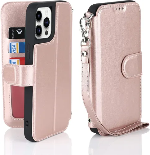 Miniatura 16 de Havaya Funda MagSafe compatible con iPhone 14 Pro Max con tarjetero - Funda magnética desmontable 2 en 1 - Ranuras para tarjetas de crédito de carga