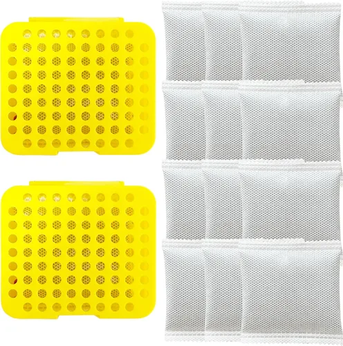 Miniatura 8 de Paquete de 2 cajas desodorizantes adhesivas, paquete de 12 repuestos para eliminar olores para basura, eliminador de olores de carbón activado