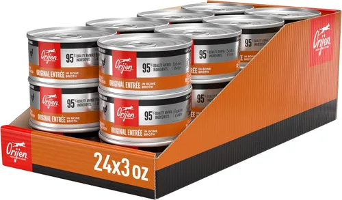 Miniatura 10 de ORIJEN Pate Premium - Comida húmeda para gatos en caldo de huesos con atún, salmón y ternera, latas de 5.5 onzas (12 unidades)