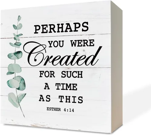 Miniatura 13 de Señales de madera cristianas, versículo de la Biblia Jeremías 29:11 - Porque sé los planes que tengo para ti, señal de caja decorativa para mesa