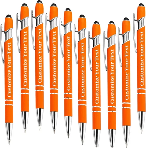 Miniatura 59 de Hasta 500 bolígrafos personalizados a granel con lápiz capacitivo, grabado, juego de bolígrafos con tu nombre, texto para mujeres de negocios