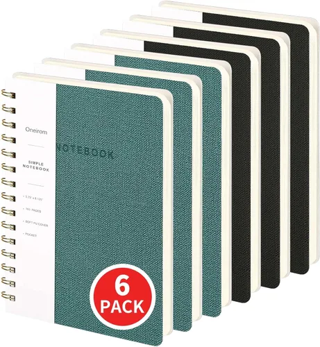 Miniatura 46 de Cuaderno de espiral – Cuaderno grande de tapa dura de 8.5 x 10.98 pulgadas con banda elástica y bolsillo, 180 páginas, diario plano de alambre