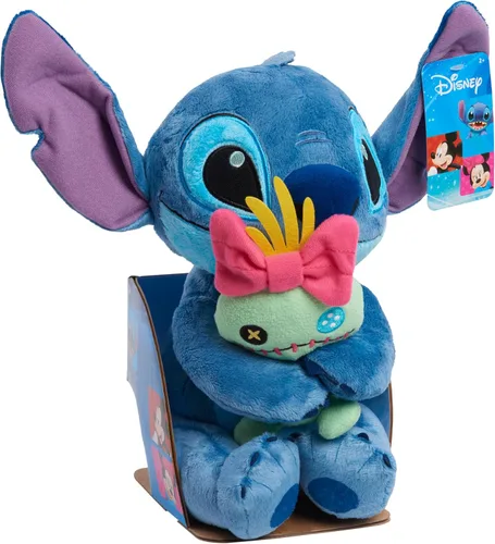 Miniatura 6 de Disney Just Play - Peluche clásico de Lil Friends Stitch and Scrump, juguetes para niños de 2 años en adelante