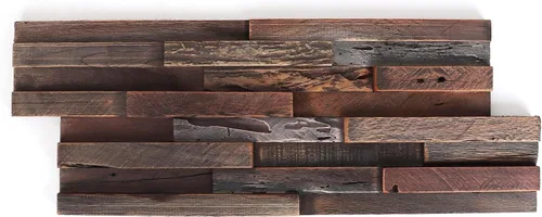 Miniatura 9 de Paneles de pared 3D de teca - Tablones de madera - Paneles de pared con acento de teca - Paneles de pared - Tablas de chapa en muro (12, natural)