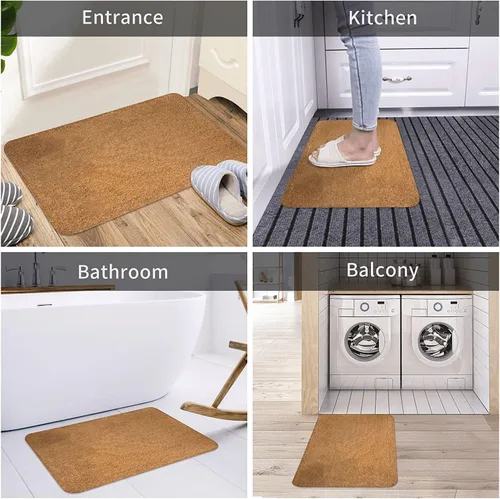 Miniatura 6 de All Creations - Tapete de puerta con diseño de flores y abejas de bienvenida para interiores y exteriores, divertido y bonito, regalo
